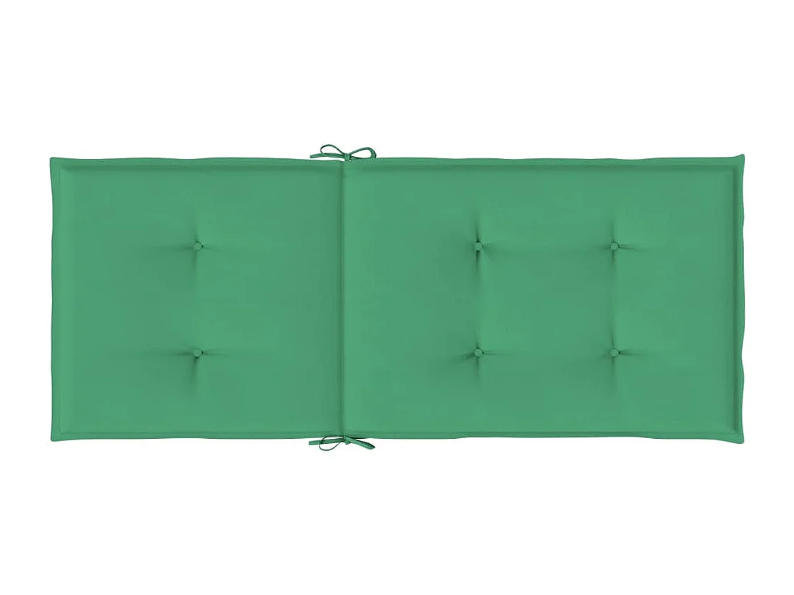 Coussins de chaise de jardin à dossier haut lot de 4 vert tissu