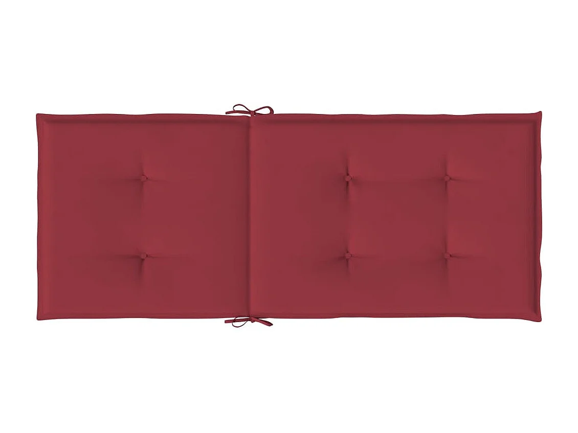Coussins de chaise de jardin à dossier haut lot de 2 bordeaux