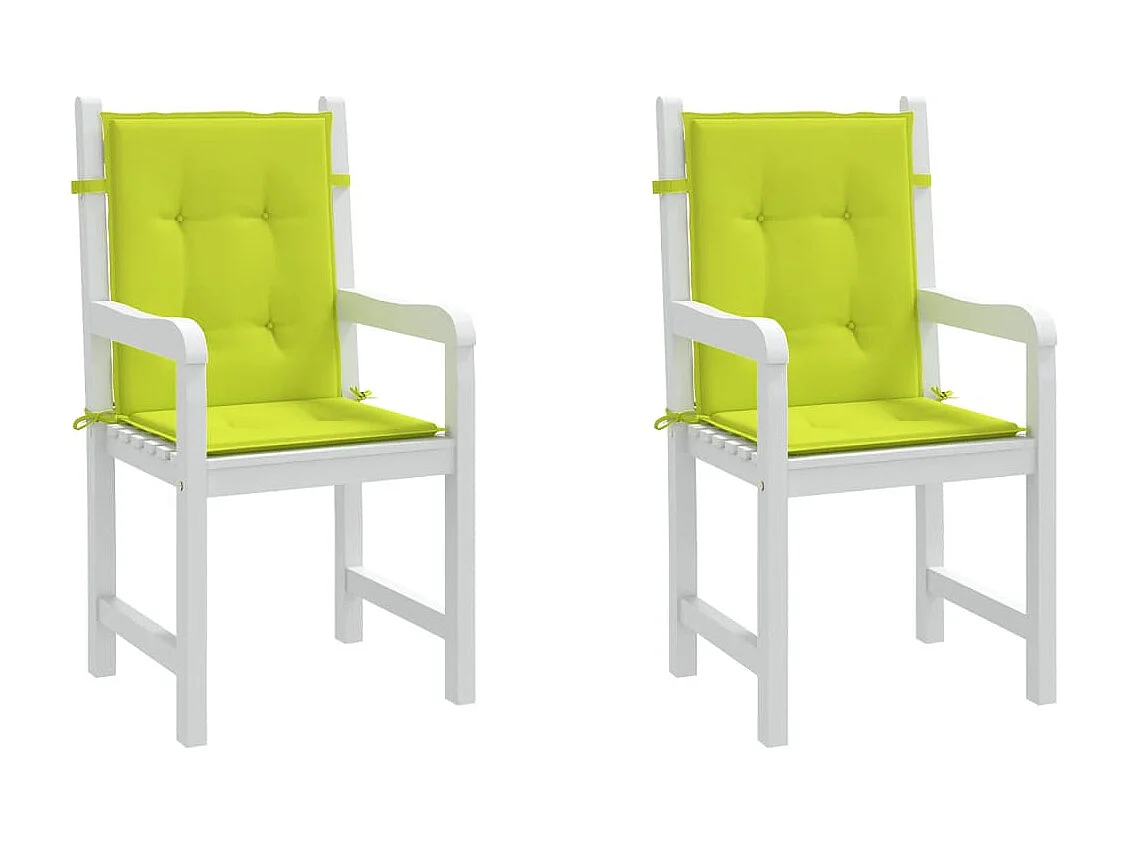 Almofadões lombares para cadeiras jardim 2peças oxford verde brilh.