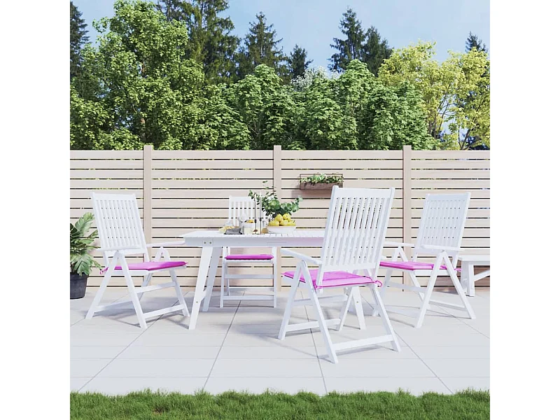 Almofadões para cadeira 4peças 50x50x3cm tecido rosa