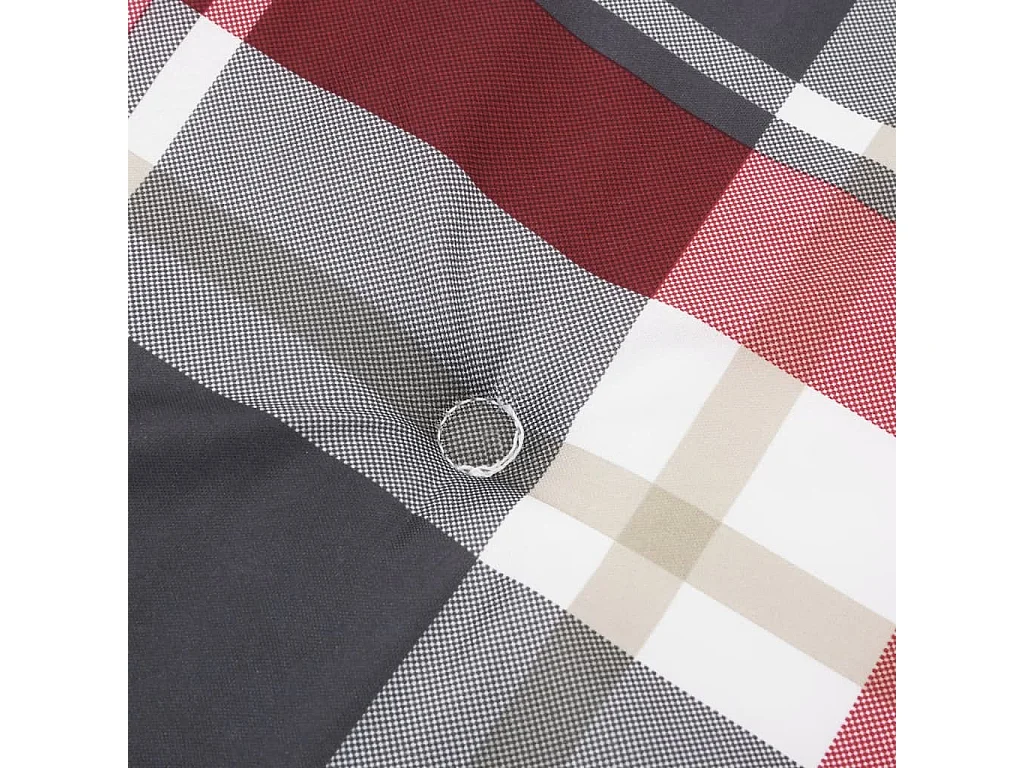 Coussin de chaise de terrasse carreaux rouge (75+105)x50x3 cm