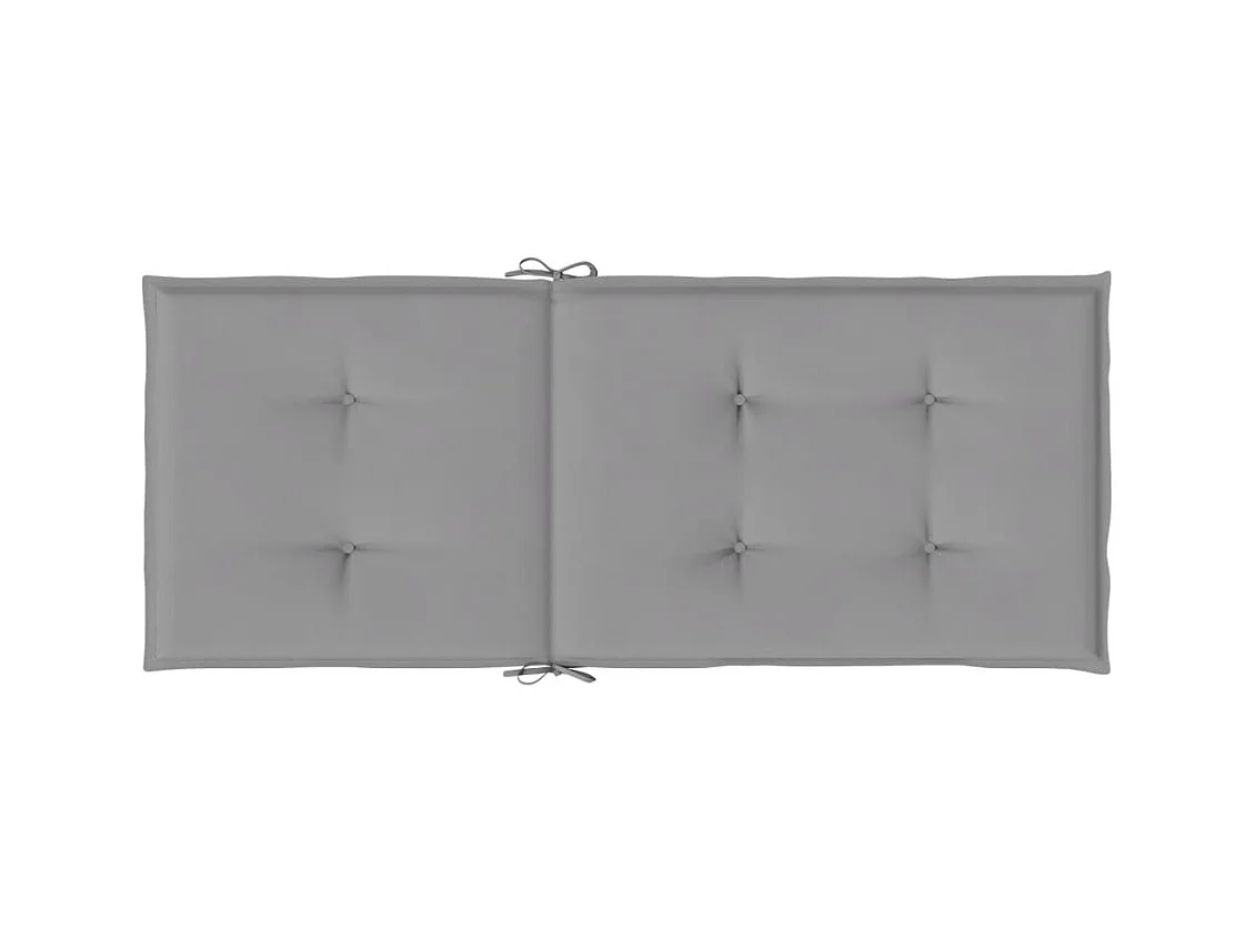 Coussins de chaise de jardin à dossier haut lot de 4 gris tissu