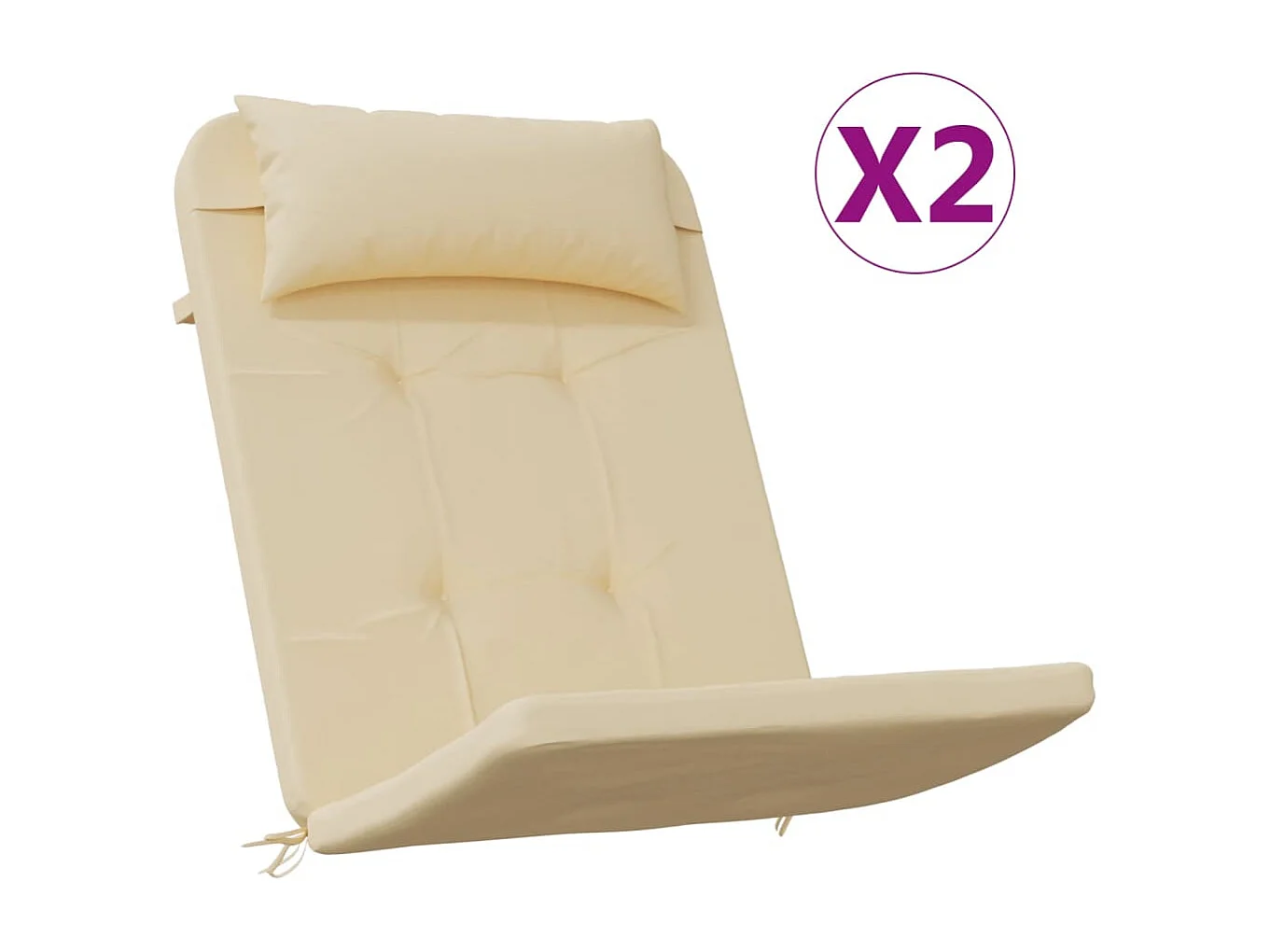 Stoelkussens 2 st Adirondack oxford stof beige