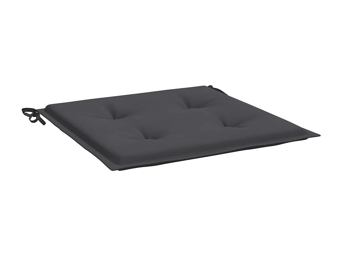 Coussins de chaise de jardin 2 pièces anthracite 50x50x3 cm