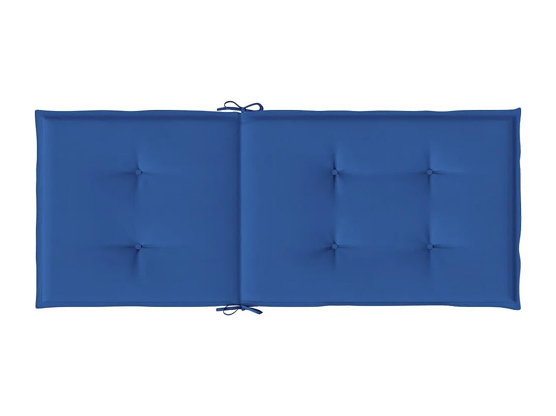 Coussins de chaise de jardin à dossier haut lot de 6 bleu royal