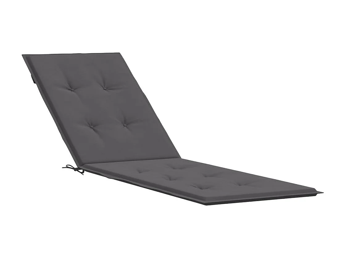 Coussin de chaise de terrasse anthracite (75+105)x50x3 cm