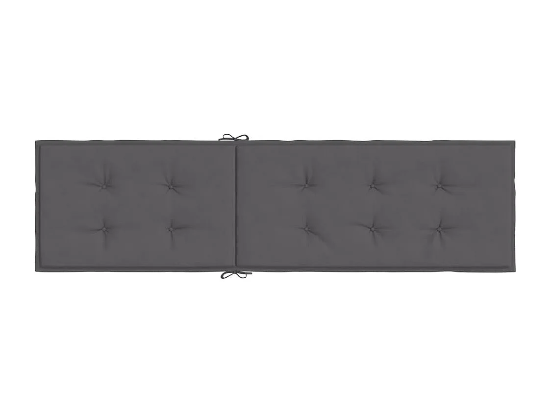 Coussin de chaise de terrasse anthracite (75+105)x50x3 cm