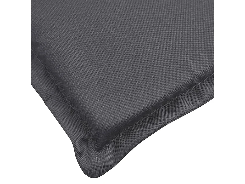 Coussin de chaise de terrasse anthracite (75+105)x50x3 cm