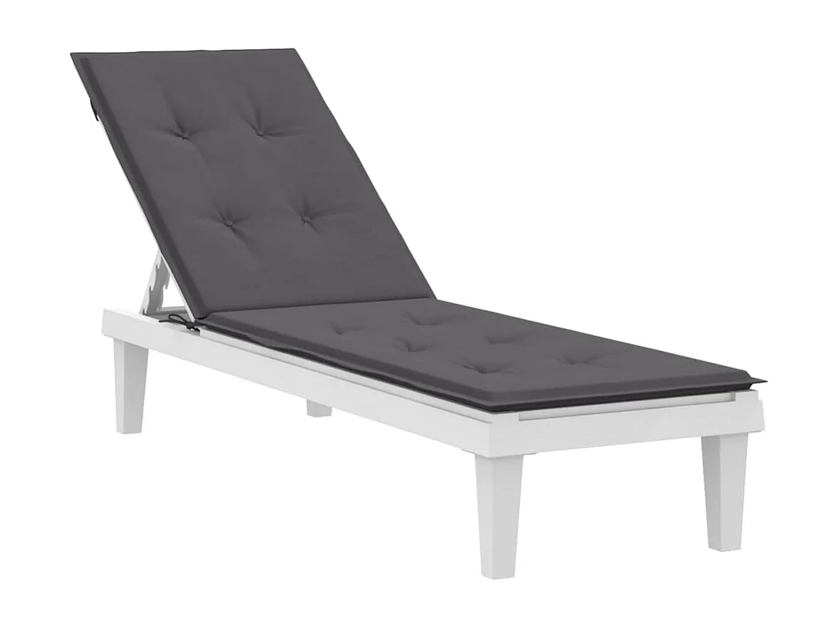 Coussin de chaise de terrasse anthracite (75+105)x50x3 cm