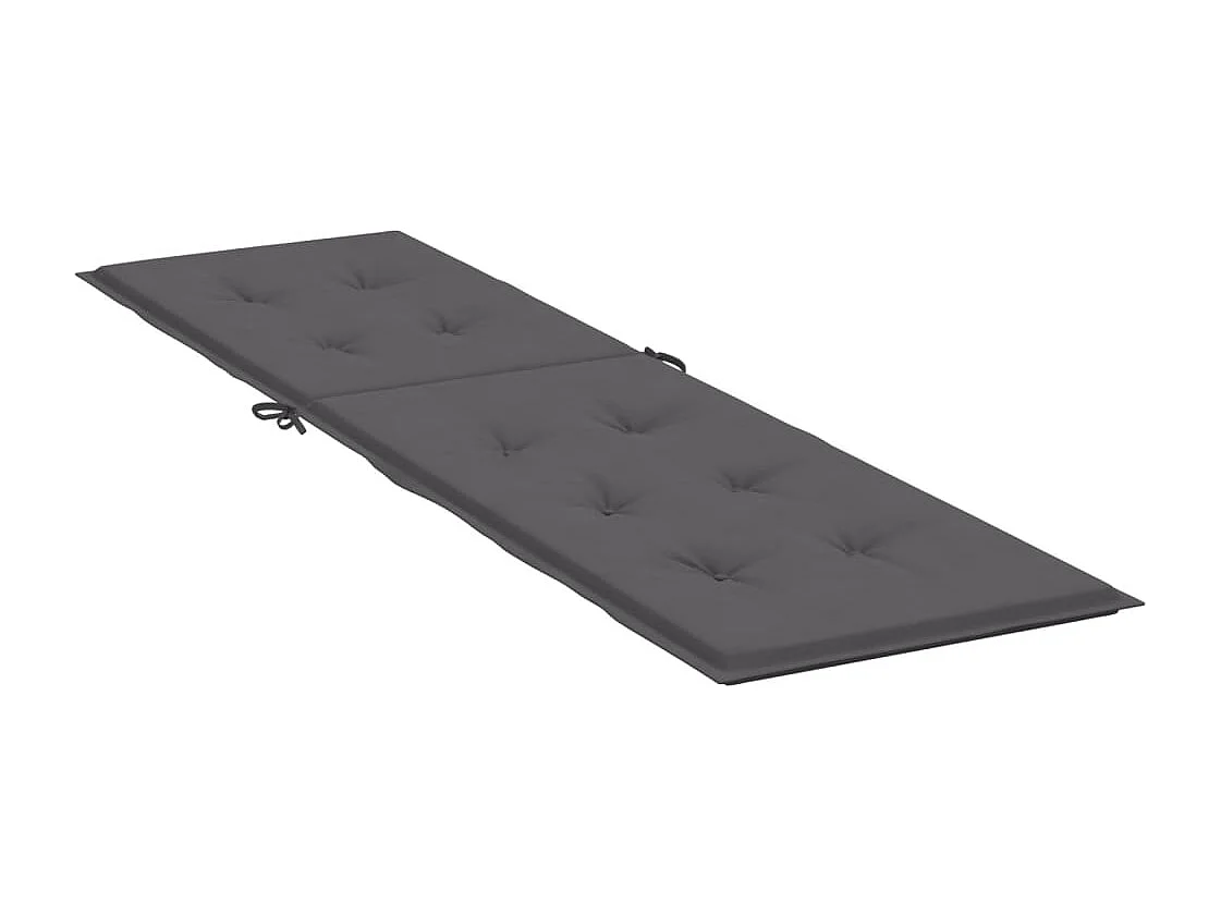 Coussin de chaise de terrasse anthracite (75+105)x50x3 cm