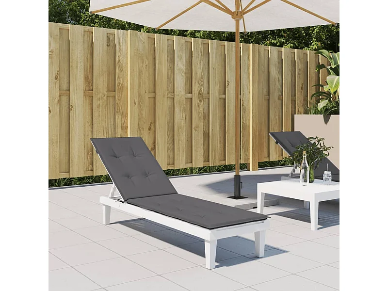 Coussin de chaise de terrasse anthracite (75+105)x50x3 cm