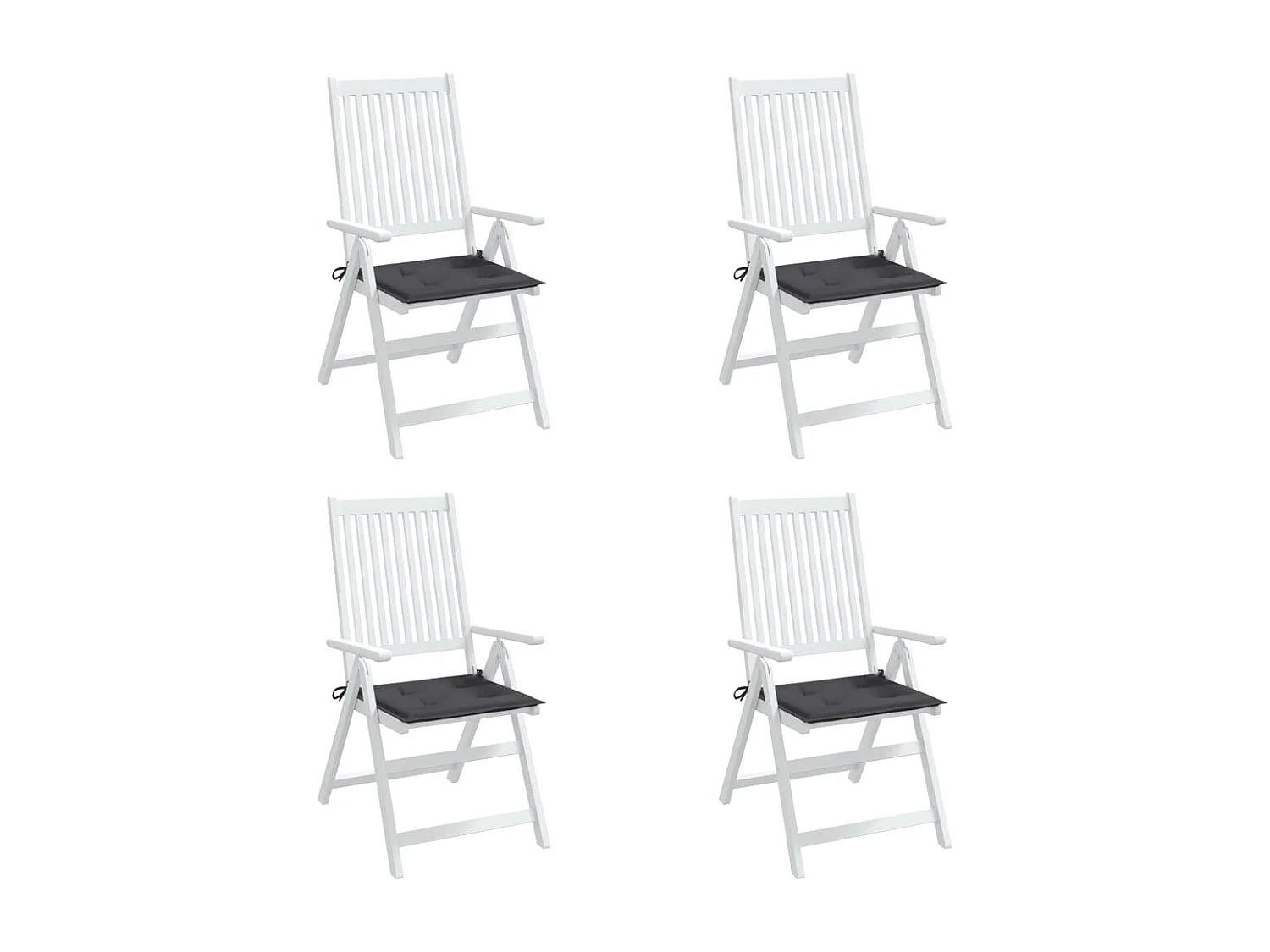 Coussins de chaise de jardin 4 pièces anthracite 40x40x3 cm