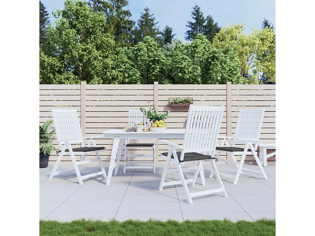 Coussins de chaise de jardin 4 pièces anthracite 40x40x3 cm