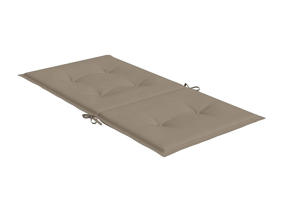 Coussins de chaise de jardin à dossier bas lot de 2 taupe