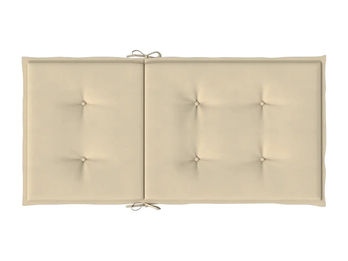 Tuinstoelkussens lage rug 4 st 100x50x3 cm oxford stof beige