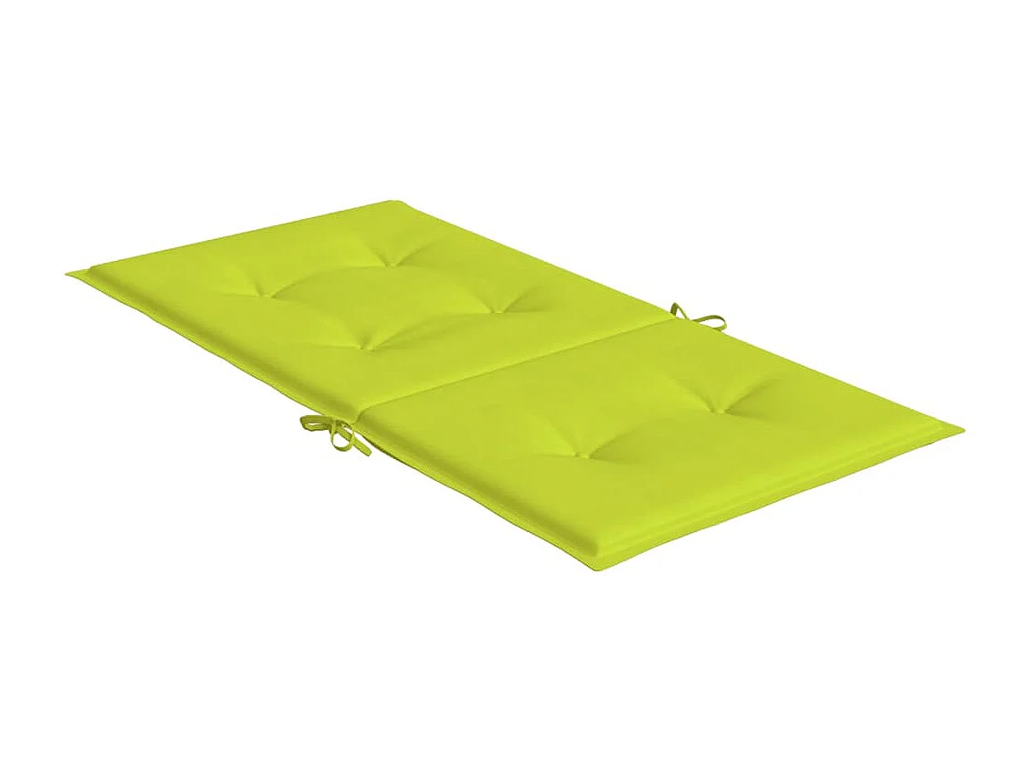 Coussins de chaise de jardin à dossier bas lot de 6 vert vif