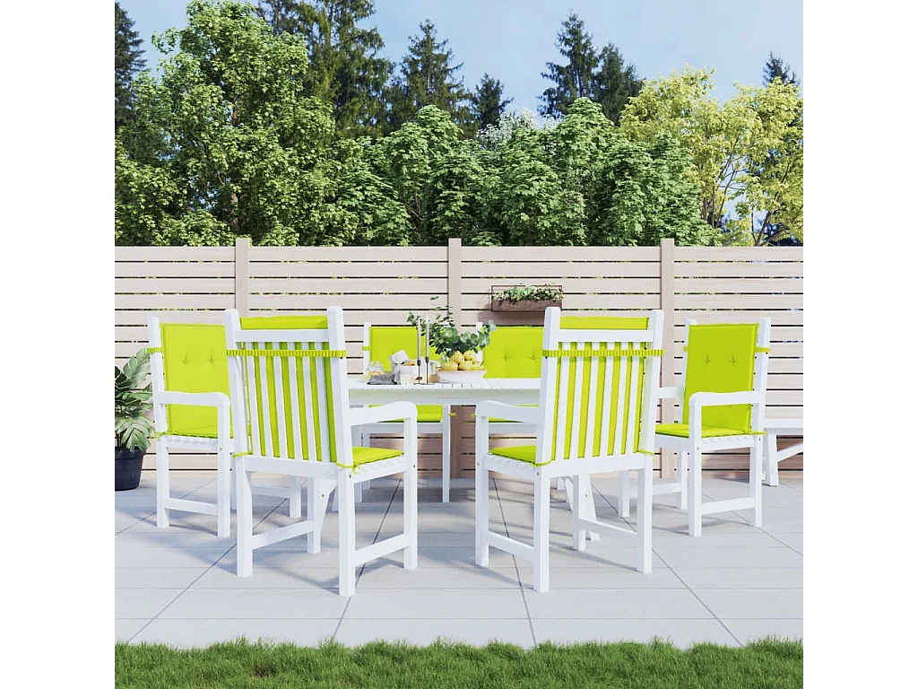 Almofadões lombares para cadeiras jardim 6peças oxford verde brilh.