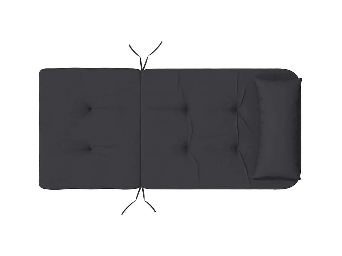 Coussins de chaise adirondack lot de 2 noir tissu oxford