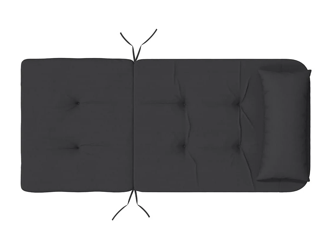 Cojines para silla Adirondack 2 unidades tela Oxford negro