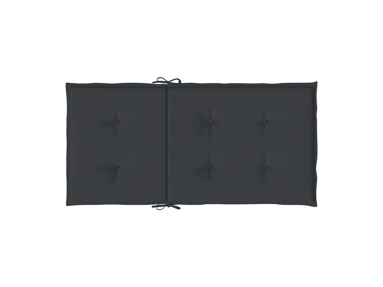 Coussins de chaise de jardin à dossier bas lot de 2 noir