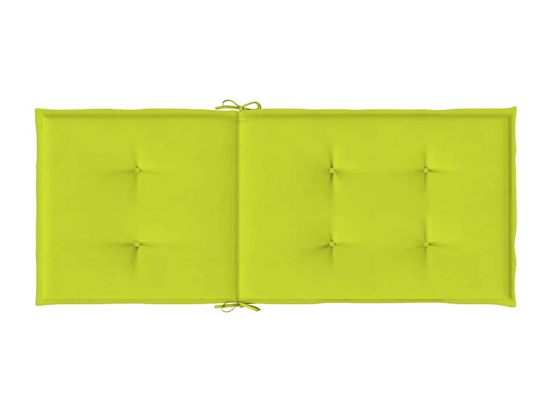 Coussins de chaise de jardin à dossier haut lot de 6 vert vif