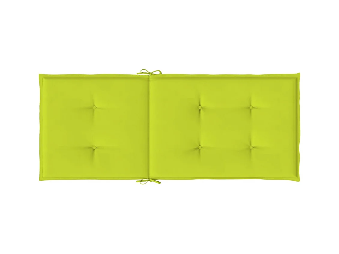 Coussins de chaise de jardin à dossier haut lot de 6 vert vif