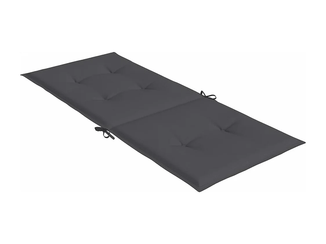 Coussins de chaise de jardin à dossier haut lot de 4 anthracite