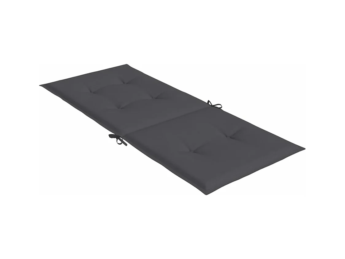 Coussins de chaise de jardin à dossier haut lot de 4 anthracite