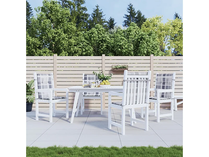 Coussins de chaise de jardin à dossier bas lot de 4