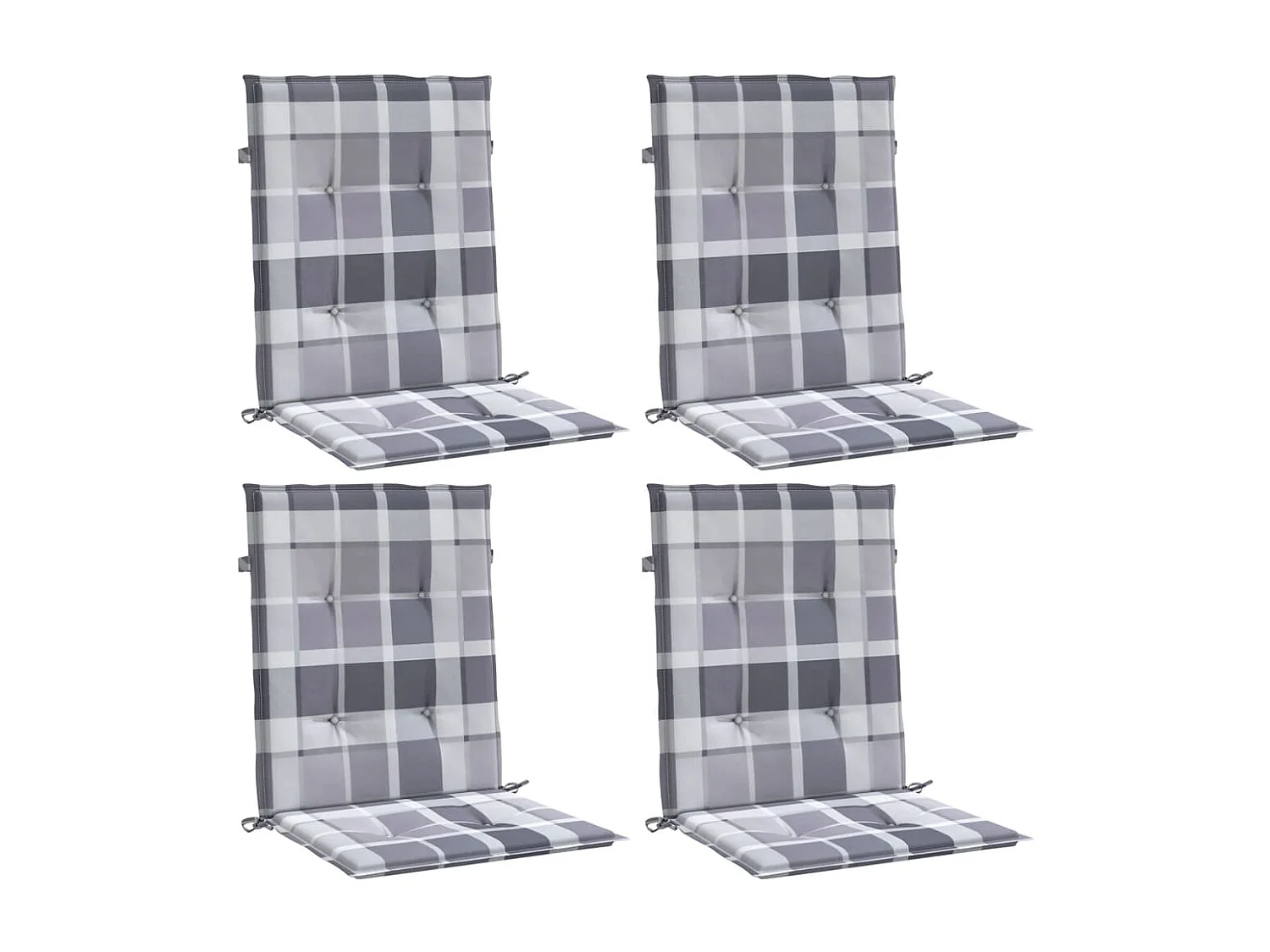 Coussins de chaise de jardin à dossier bas lot de 4