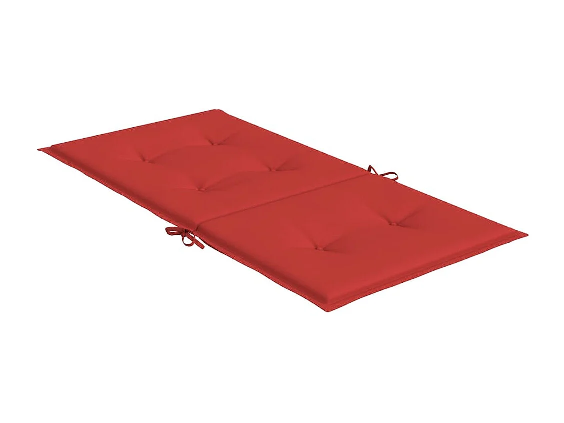 Coussins de chaise de jardin à dossier bas lot de 6 rouge