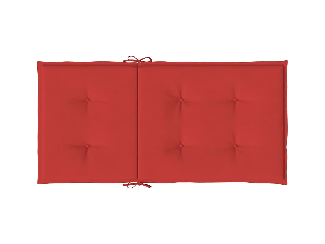 Coussins de chaise de jardin à dossier bas lot de 6 rouge