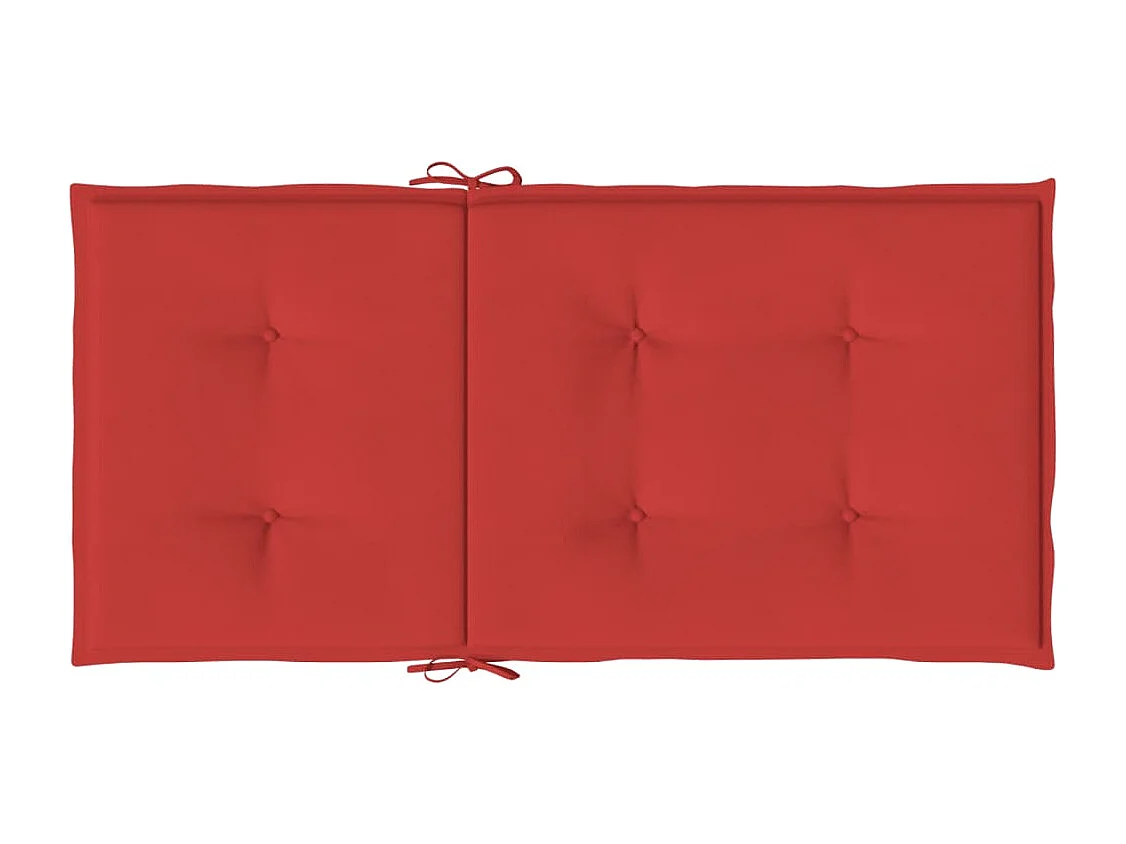Coussins de chaise de jardin à dossier bas lot de 6 rouge