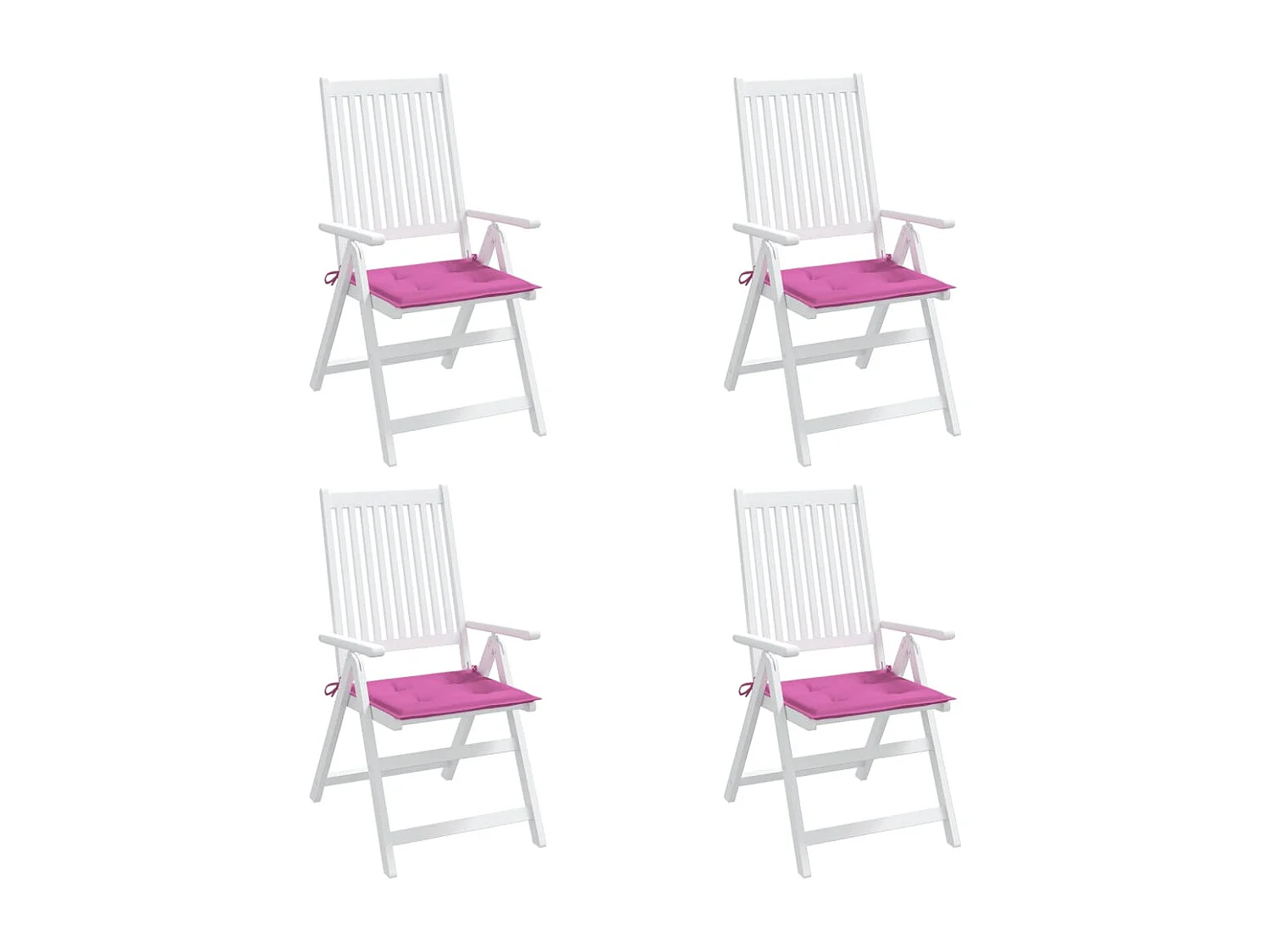 Coussins de chaise de jardin lot de 4 rose 40x40x3 cm