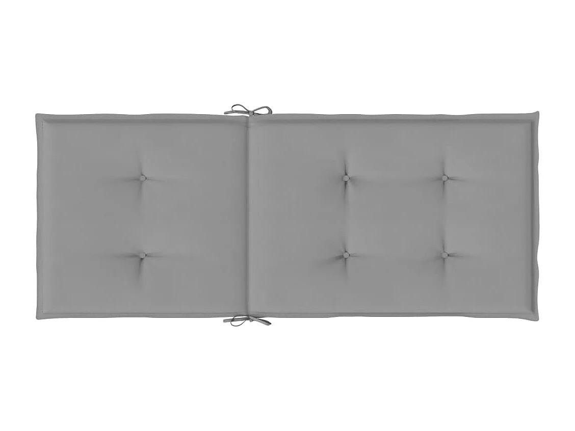 Coussins de chaise de jardin à dossier haut lot de 6 gris tissu