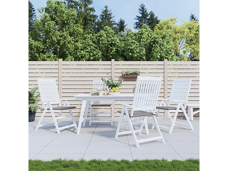 Coussins de chaise de jardin 4 pièces gris 50x50x3 cm tissu oxford