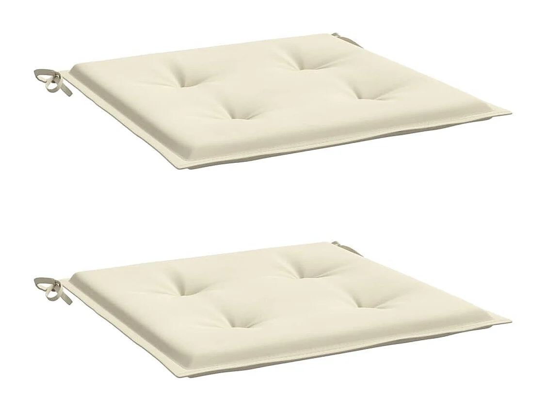 Coussins de chaise de jardin 2 pièces crème 40x40x3cm tissu oxford