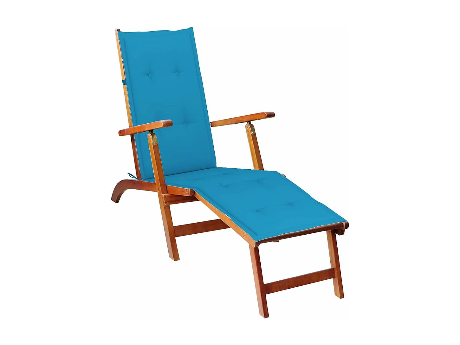 Coussin de chaise de terrasse bleu (75+105)x50x3 cm