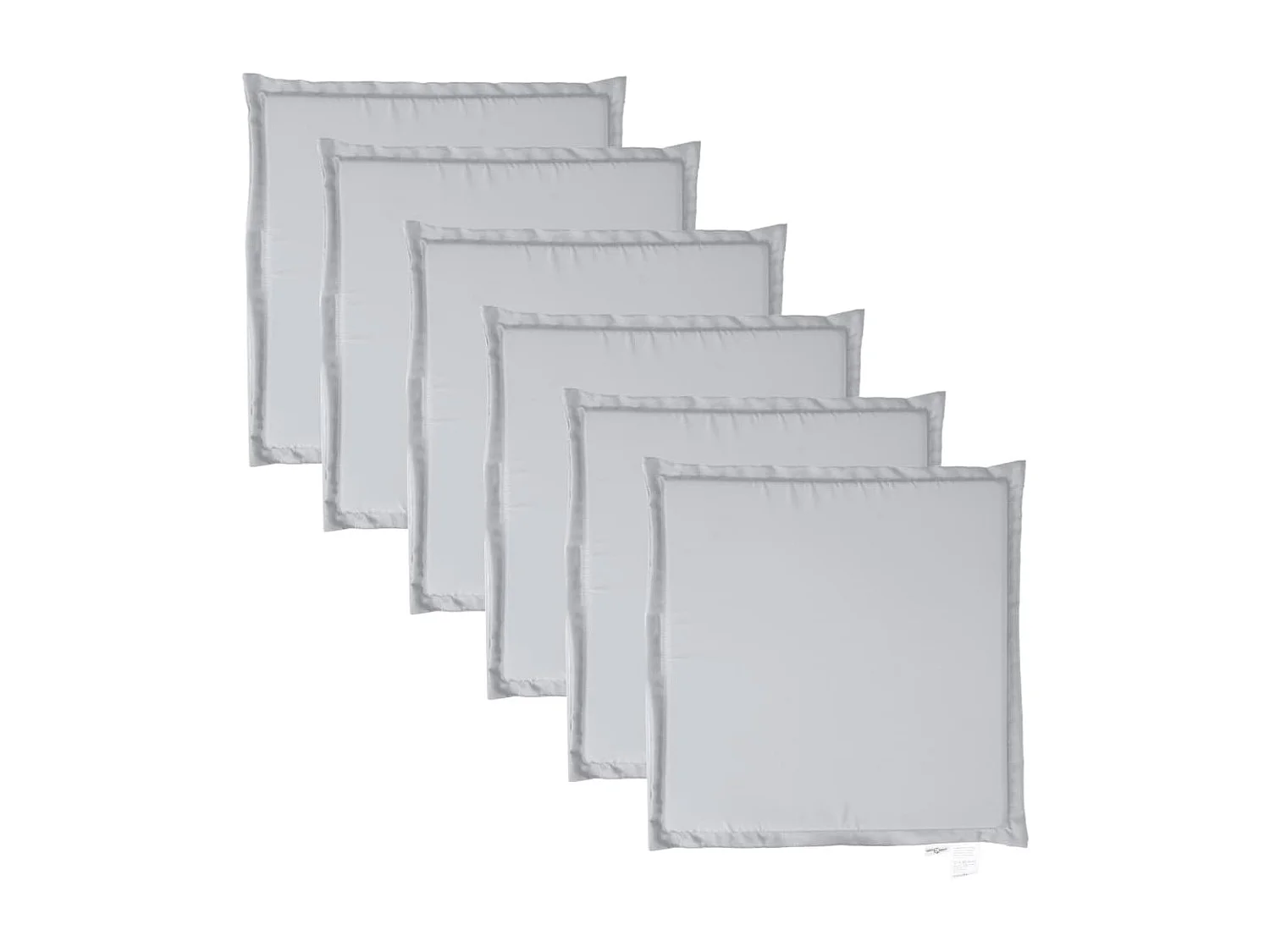 Coussins de siège de jardin lot de 6 gris clair 45x45x2cm carré
