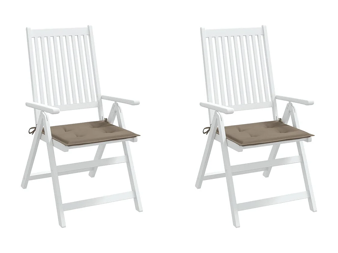 Coussins de chaise de jardin 2 pièces taupe 50x50x3cm tissu oxford