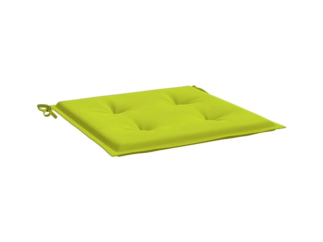 Coussins de chaise de jardin lot de 6 vert vif 40x40x3 cm