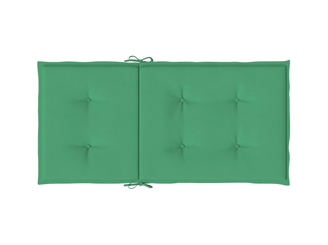 Coussins de chaise de jardin à dossier bas lot de 4 vert