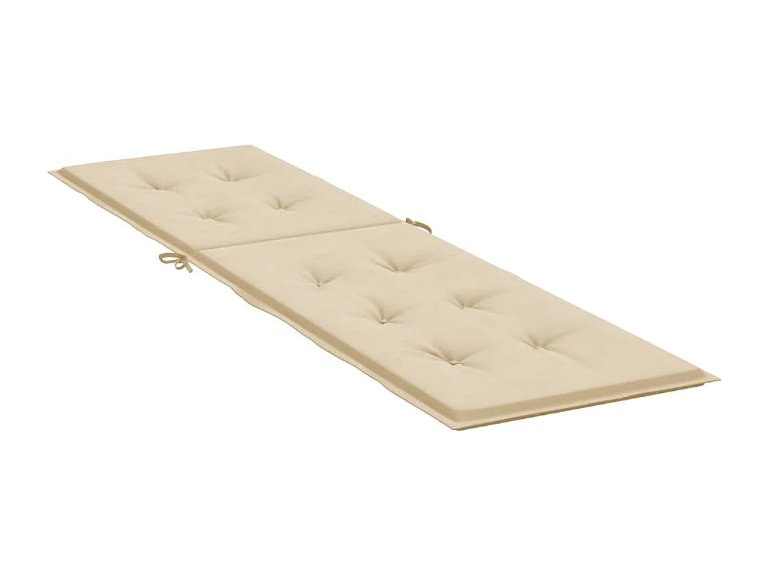 Coussin de chaise de terrasse beige (75+105)x50x3 cm