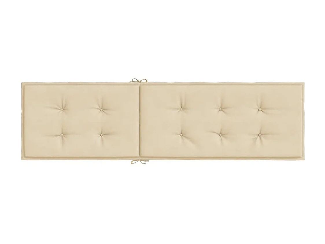Coussin de chaise de terrasse beige (75+105)x50x3 cm