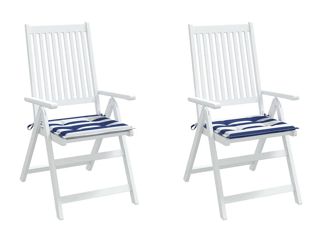 Coussins de chaise de jardin lot de 2 50x50x3 cm tissu