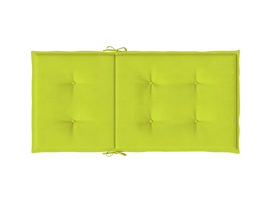Coussins de chaise de jardin à dossier bas lot de 4 vert vif