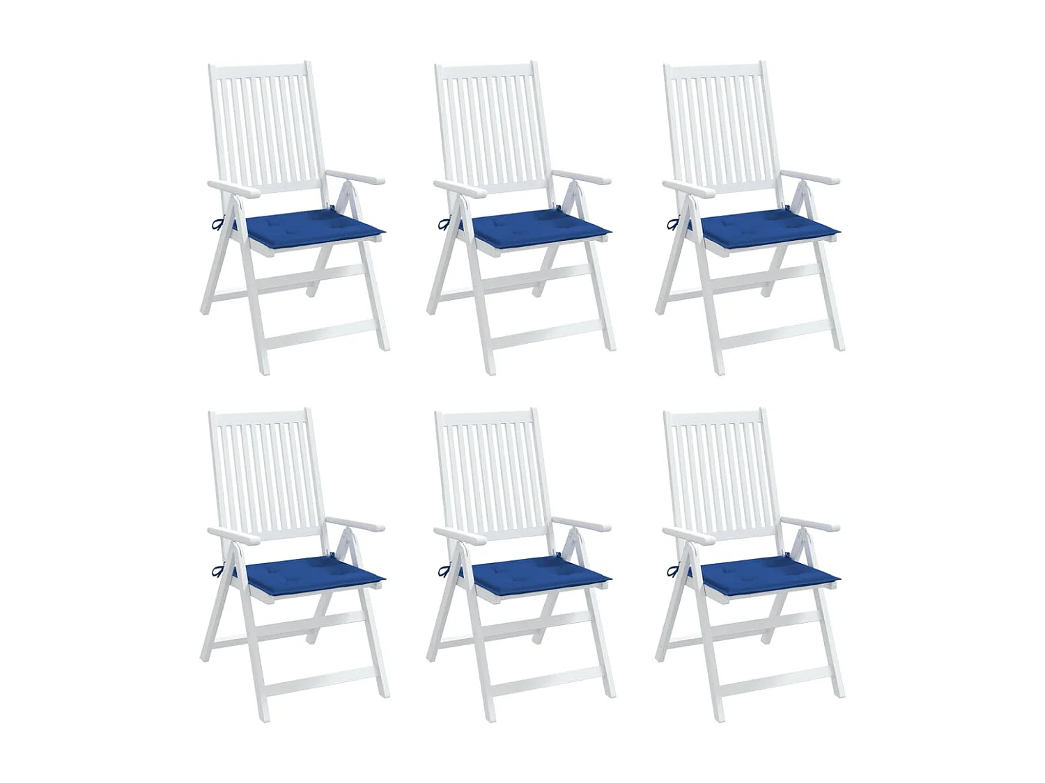 Almofadões para cadeiras jardim 6 peças 40x40x3 cm oxford azul real
