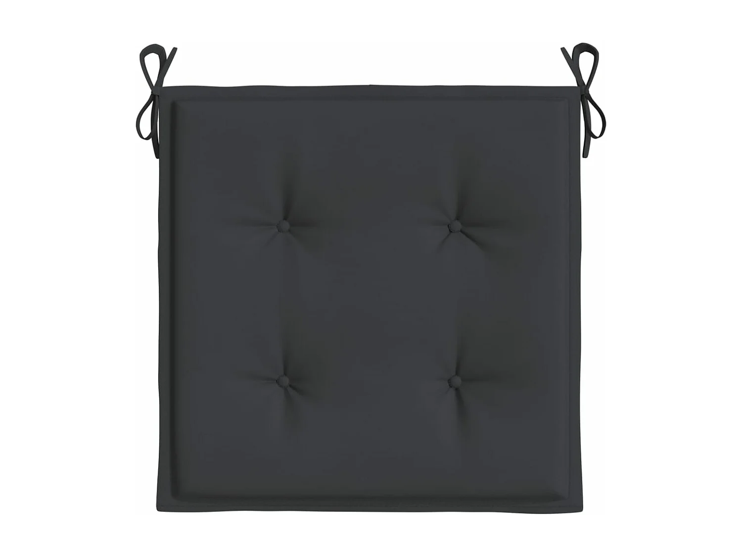 Coussins de chaise de jardin 4 pièces noir 50x50x3 cm tissu oxford