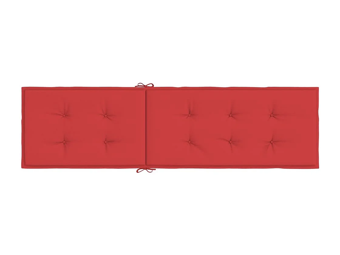 Coussin de chaise de terrasse rouge (75+105)x50x3 cm