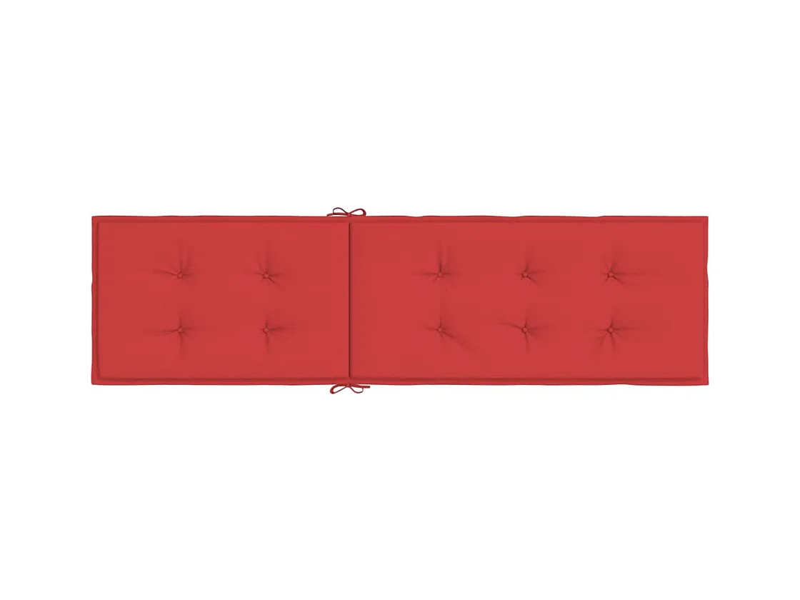 Coussin de chaise de terrasse rouge (75+105)x50x3 cm